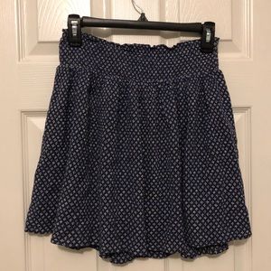 Navy blue patterned textured old navy skirt